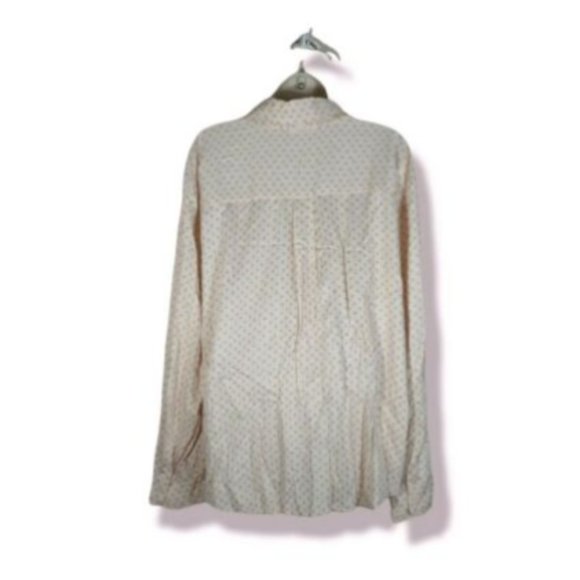 a.n.a. A New Approach Women Long Sleeve Button-Down Shirt 2XL Mini Daisy Pink - Picture 3 of 8